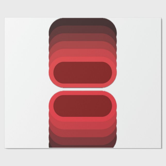 Fiery Contrast: Red & Black Luxe Wrapping Paper (Flat)