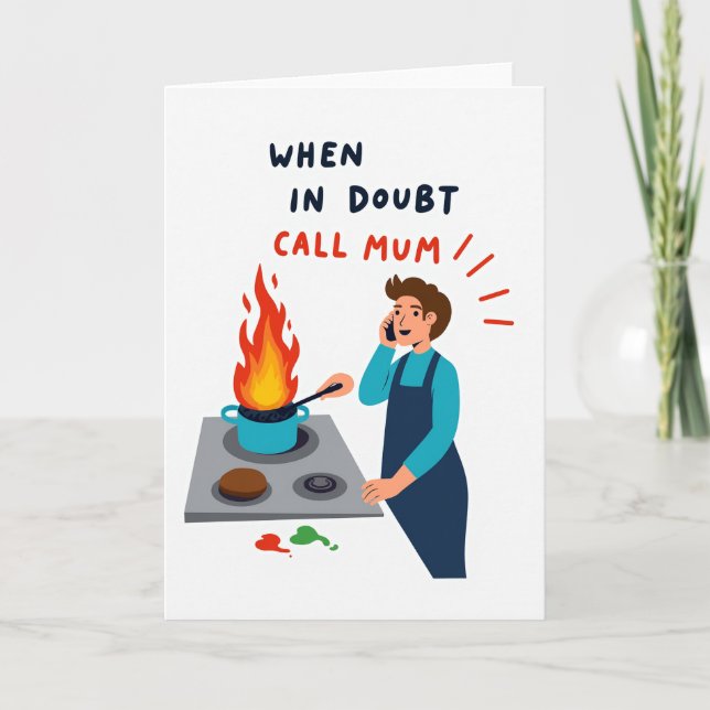 Fiery Cooking Mum Advice Card (Front)