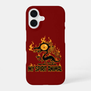 Fiery Crispy Dragon Spirit Animal iPhone 16 Case