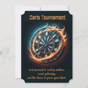 Fiery Dartboard with Bullseye Explosion 