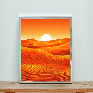 Fiery Desert Sunset Photo Print