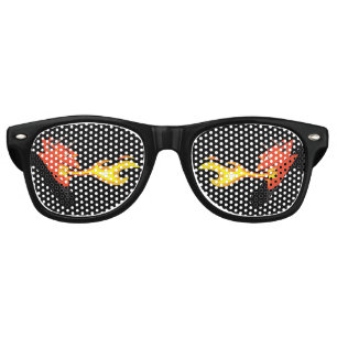 Fiery Devil's Head_flame-spitting_devilish eyes Retro Sunglasses