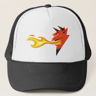 Fiery Devil's Head Trucker Hat