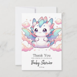 Fiery Dragon Baby Shower Thank You Card