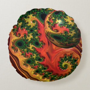 Fiery Elegance - A Study in Complexity Cushion