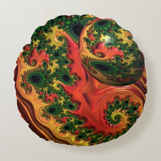 Fiery Elegance - A Study in Complexity Cushion (Front)