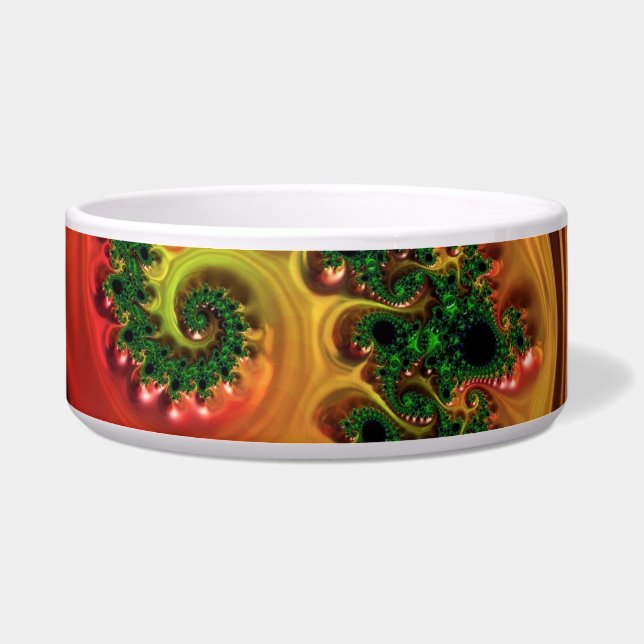 Fiery Elegance - A Study in Complexity Pet Bowl (Right)
