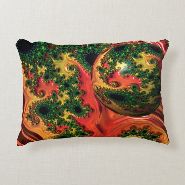 Fiery Elegance - A Study in Complexity Pillow (Front)