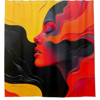 Fiery Elegance Shower Curtain