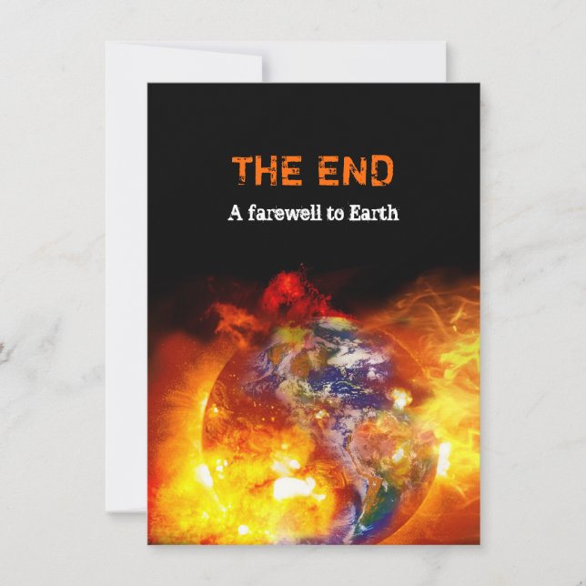 Fiery End of the World Apocalypse Party Invitation (Front)
