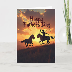 Fiery Fathers Day Equine Card