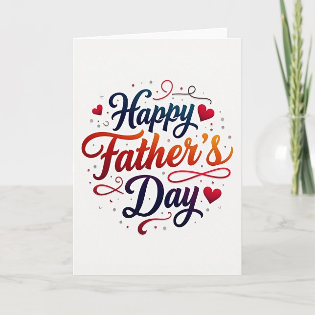 Fiery Fathers Day Text Card (Front)