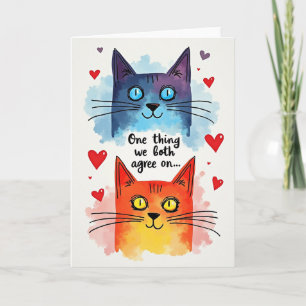 Fiery Feline Fathers Day Card