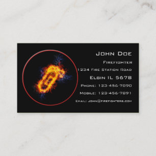 Fiery Fire Extinguisher Business Card