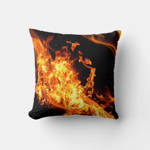 Fiery Flames Burning Inferno Cushion