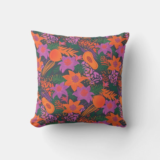 Fiery Florals Cushion (Front)