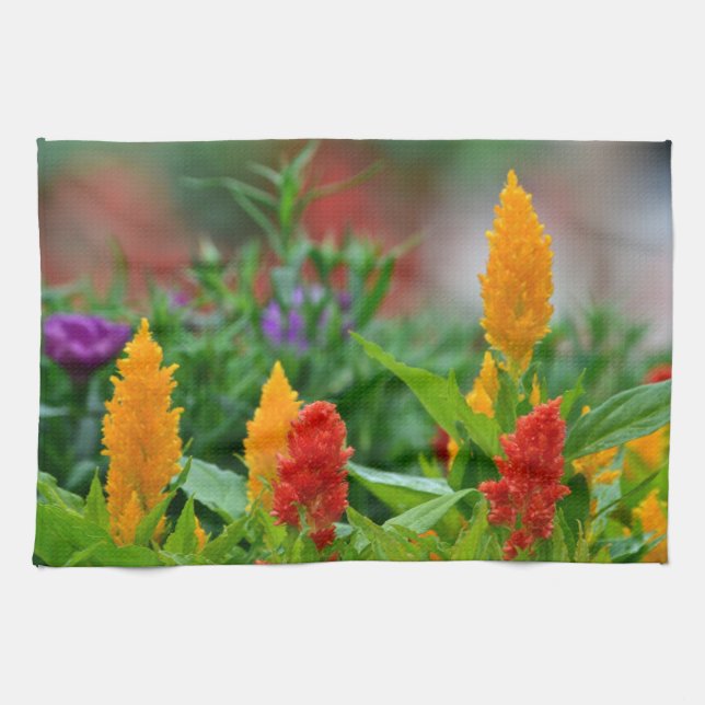 Fiery Flower Kitchen Towel (Horizontal)