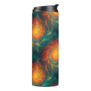 fiery fractals thermal tumbler