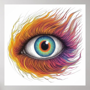 Fiery Gaze Poster