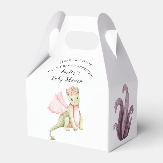 Fiery Gratitude: Baby Dragon Approved! Favour Box (Front Side)