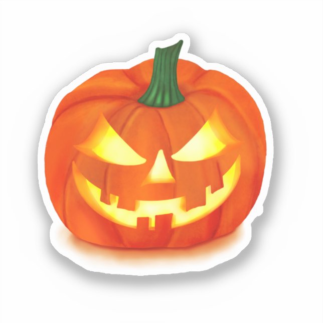 Fiery Grin Halloween Jack-O-Lantern (Front)