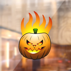 Fiery Halloween Pumpkin Face