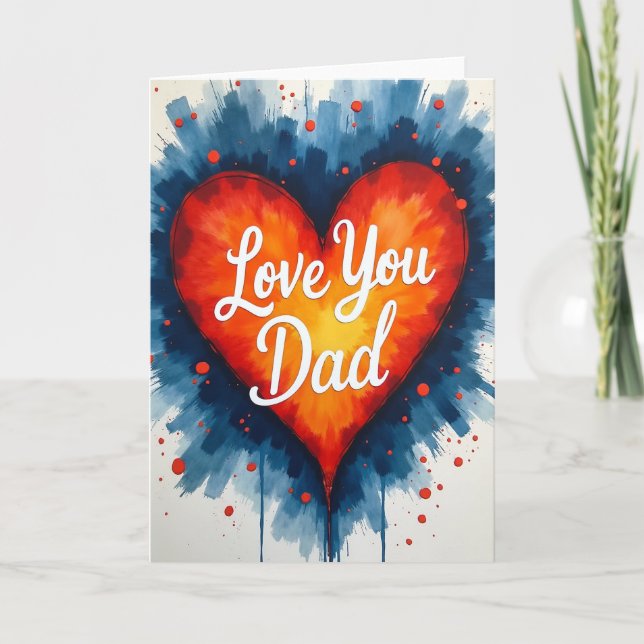 Fiery Heart Sweet Fathers Day Card (Front)