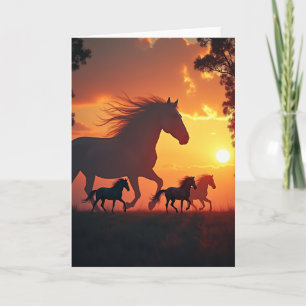 Fiery Horse Birthday Card