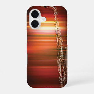 Fiery Jazz Saxophone iPhone 16 Case