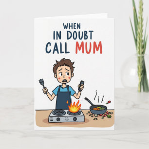 Fiery Kitchen Mums Day Card