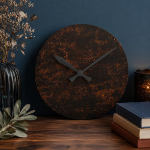 Fiery Lava Round Clock