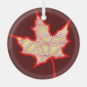 Fiery Leaf Ornament