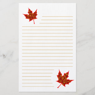 Fiery Leaves Stationery
