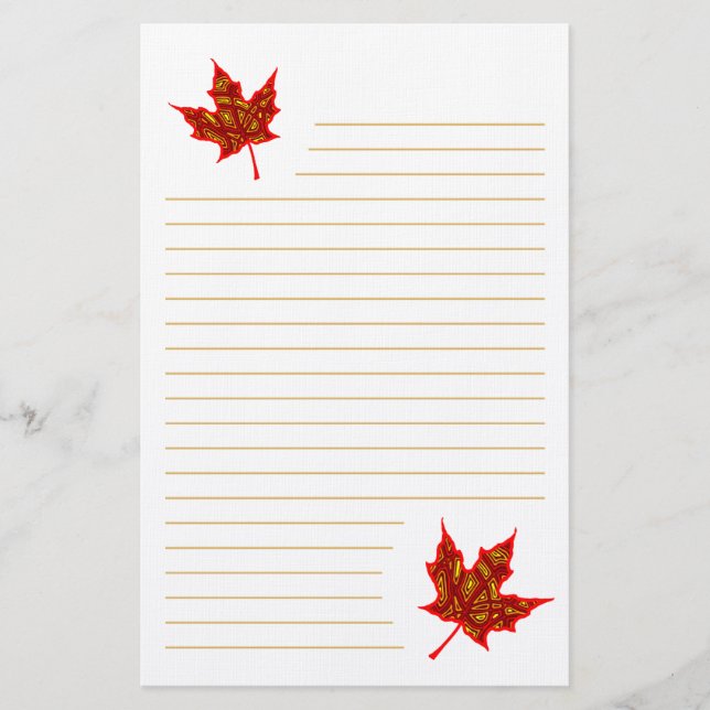Fiery Leaves Stationery (Front)