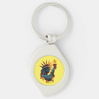 Fiery Liberty Key Ring