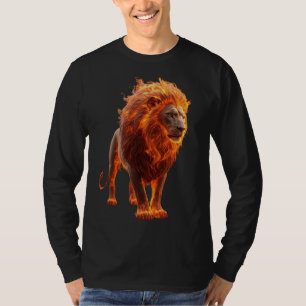 Fiery Lion – Dramatic Fantasy T-Shirt
