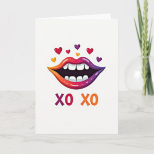 Fiery Lips Xo Xo Art Card