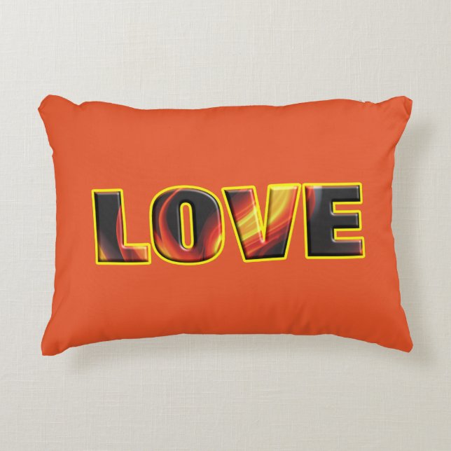 FIERY LOVE DECORATIVE CUSHION (Front)