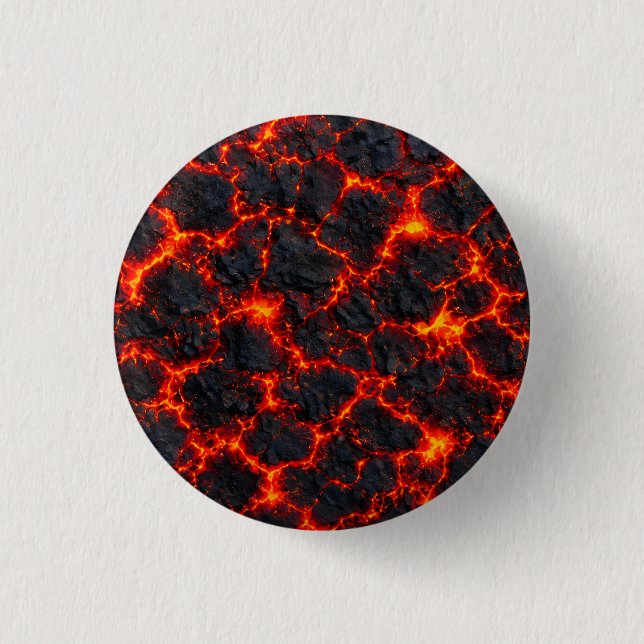 Fiery Magma Pattern 3 Cm Round Badge (Front)