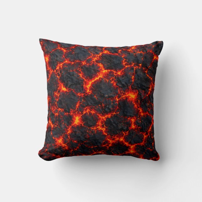 Fiery Magma Pattern Cushion (Front)