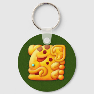 Fiery Maya Animal Head Key Ring