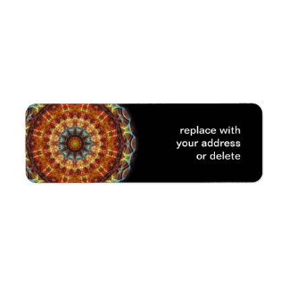 Fiery Needlework kaleidoscope Return Address Label