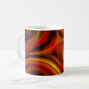 Fiery Orange and Yellow Swirly Pattern Coffee Mug