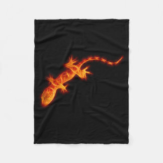 Fiery Orange Gecko Fleece Blanket