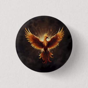 Fiery Phoenix Cushion 3 Cm Round Badge