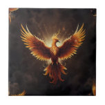 Fiery Phoenix Cushion Ceramic Tile<br><div class="desc">Fiery Phoenix</div>