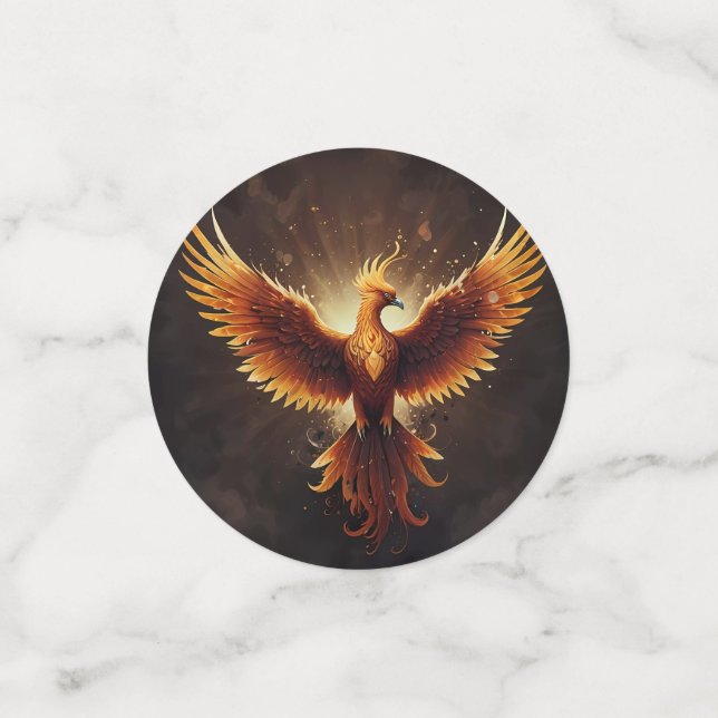 Fiery Phoenix Cushion Confetti (Small Front)