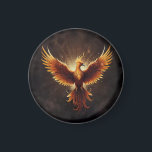 Fiery Phoenix Cushion Magnet<br><div class="desc">Fiery Phoenix</div>
