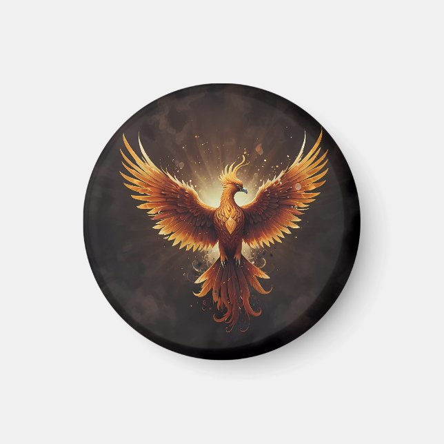 Fiery Phoenix Cushion Magnet (Front)
