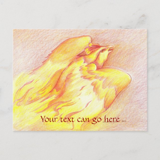 Fiery Phoenix Postcard (Front)